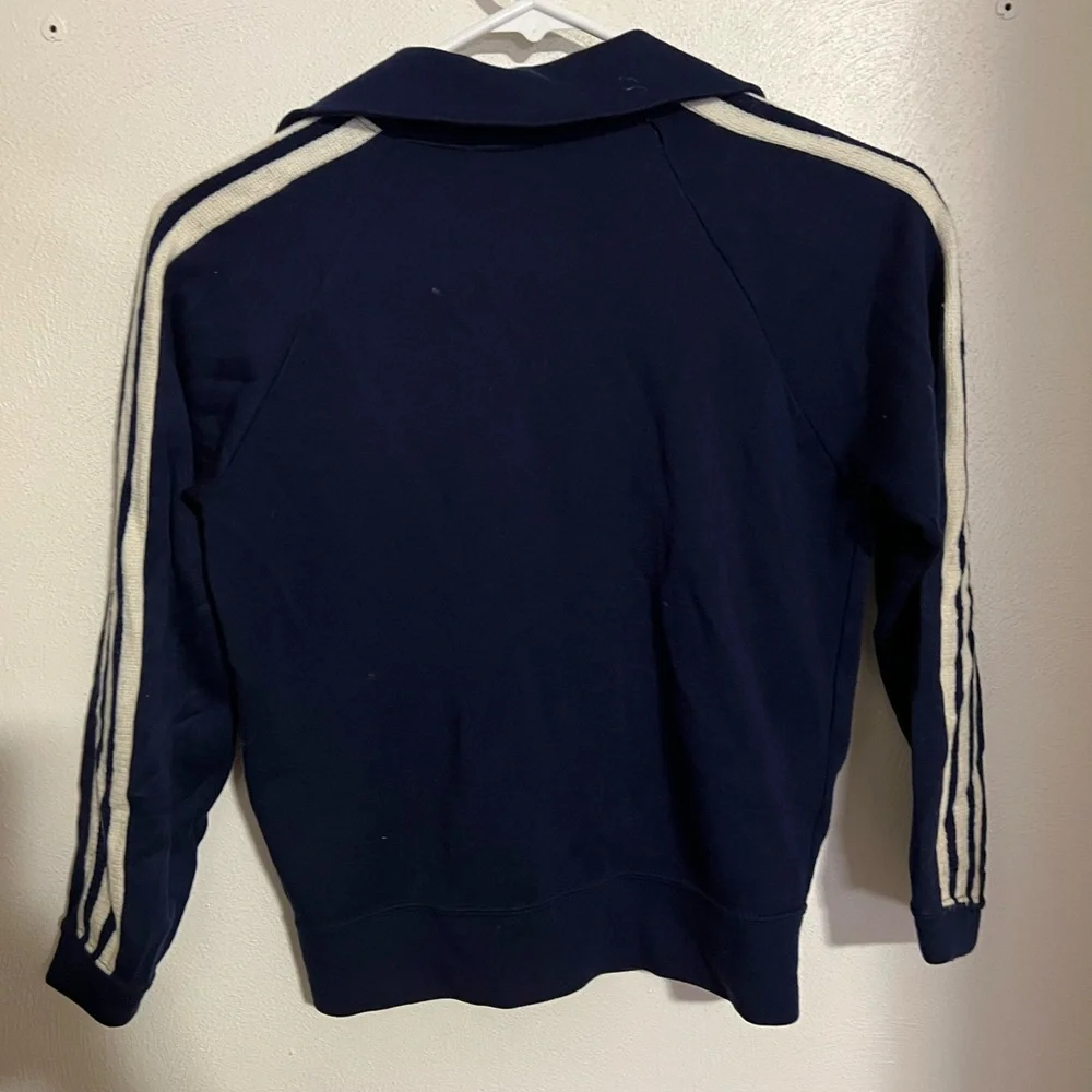 NFL Vintage Full Zip Warm Up Suit Jacket with Pockets Navy Blue White Kids‎ Sz M